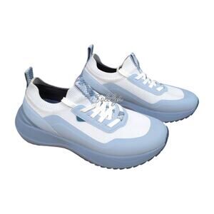 Vessi Stormburst Low Womens 11 Tidal Blue Waterproof Knit Dyma-Tex Sneaker Boot